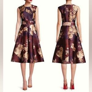 KAY UNGER Jordana Mikado Dress. Size 16. NWT